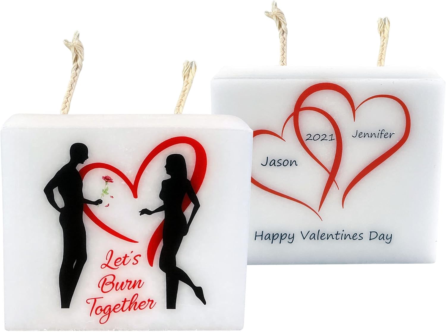 Personalized Unscented Candle for Couples, Anniversary for Couple, Valentines Day Gift for Her Him