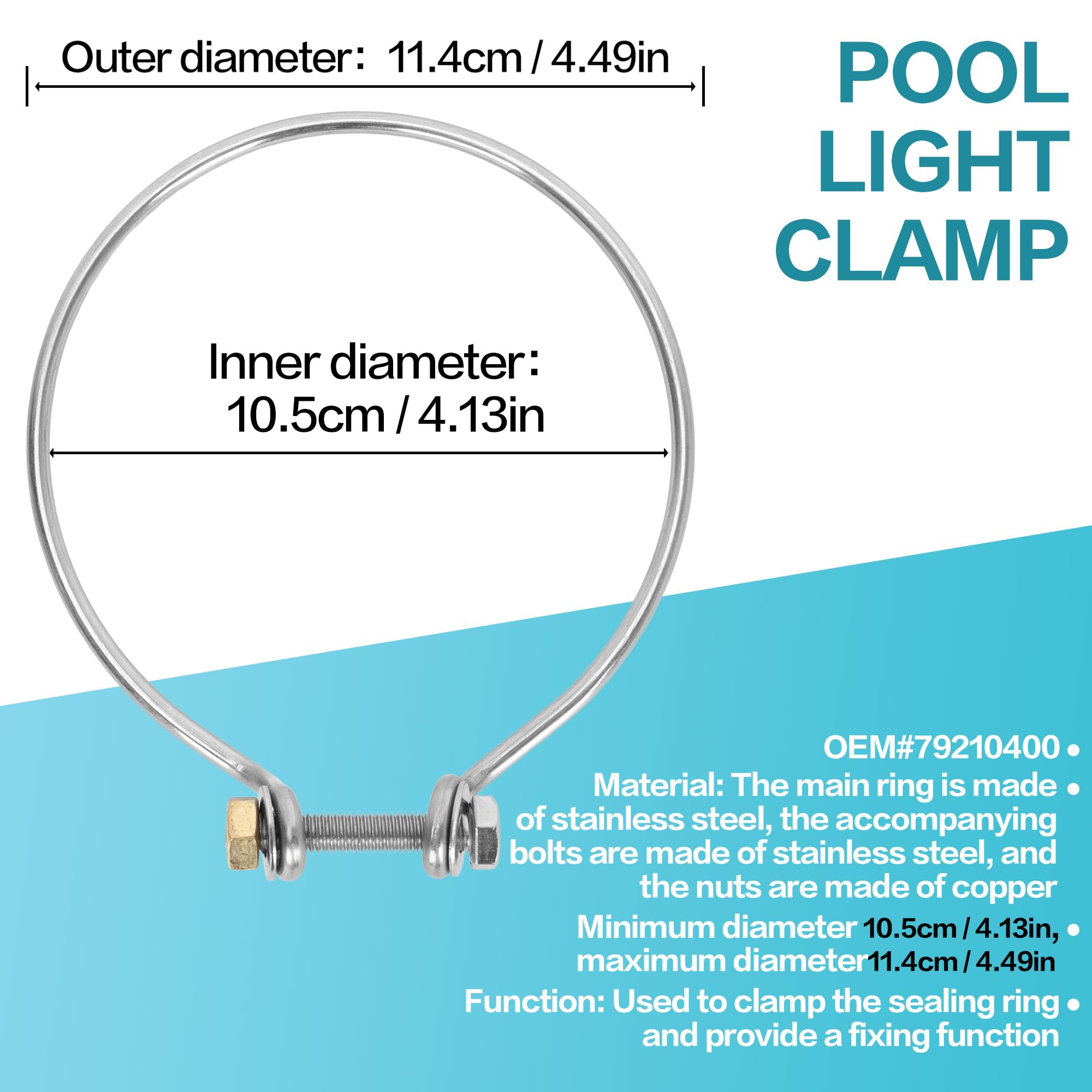 Kit d'entretien pour éclairage de piscine 15,2