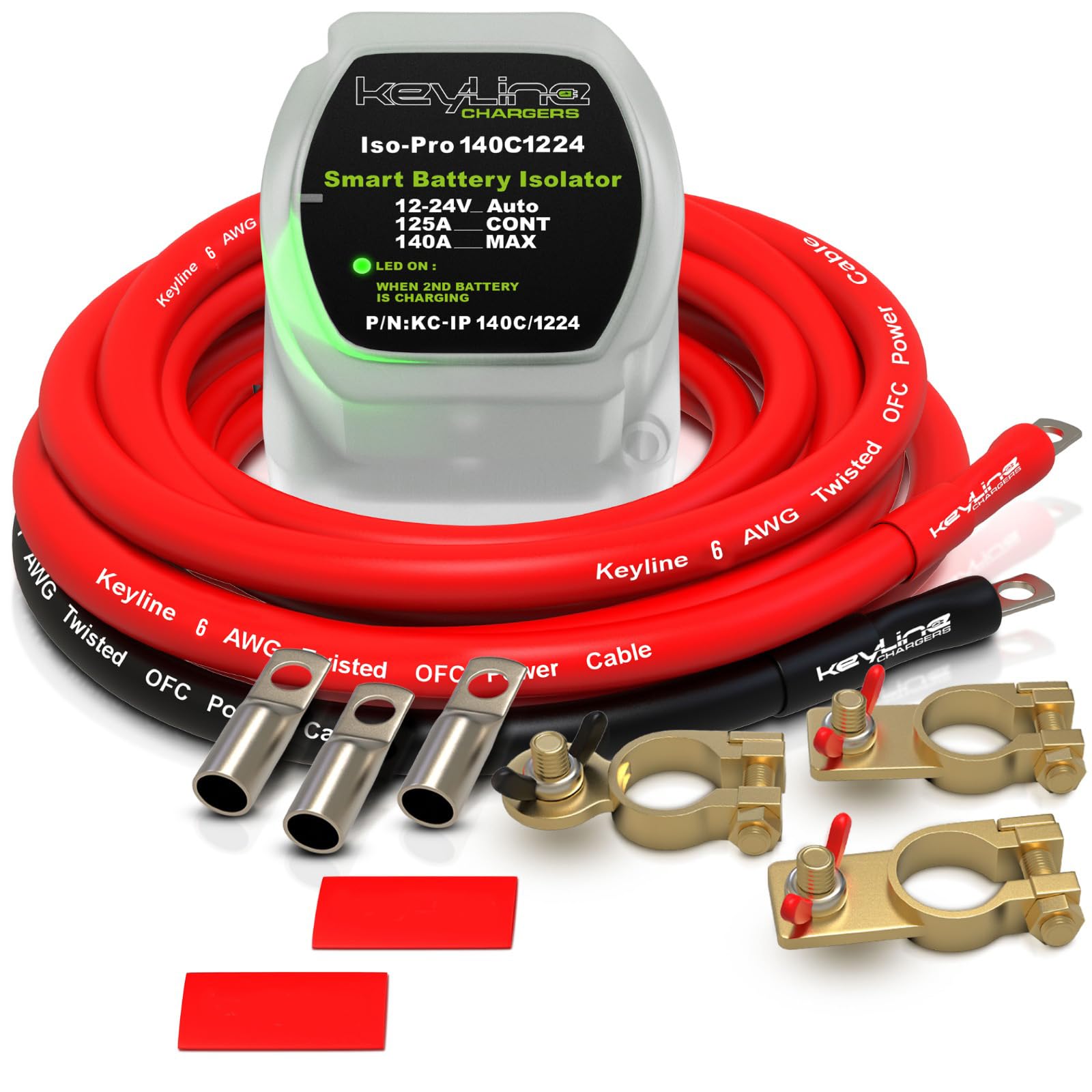 Buy Dual Battery Isolator Kit 140Amp, Boat Battery Isolator, Automatic