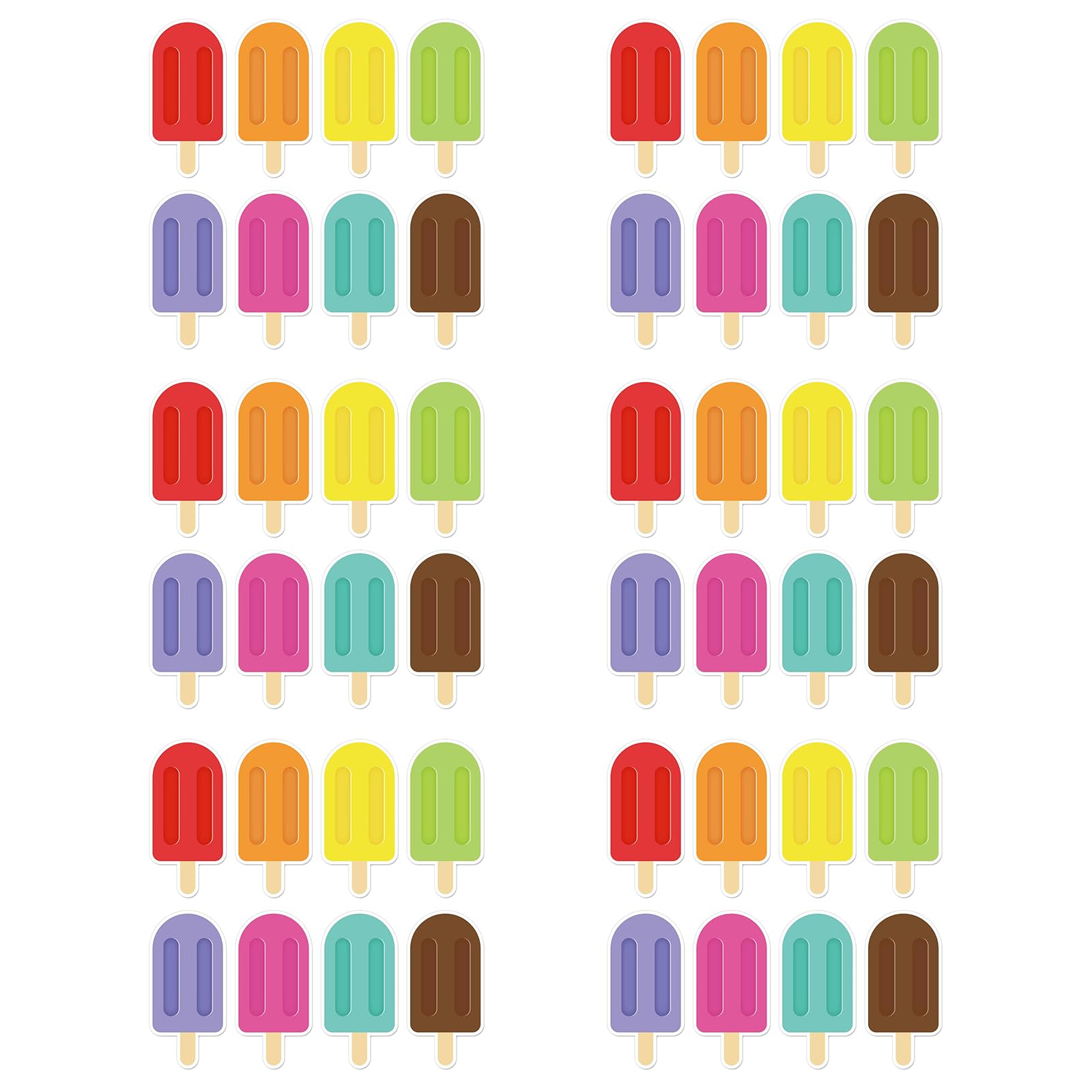 Cut Outs Back to School Classroom Ice Cream Decors Colorful Ices Creams Cutout Bulletin Board Schools Summers Ice Cut Outs