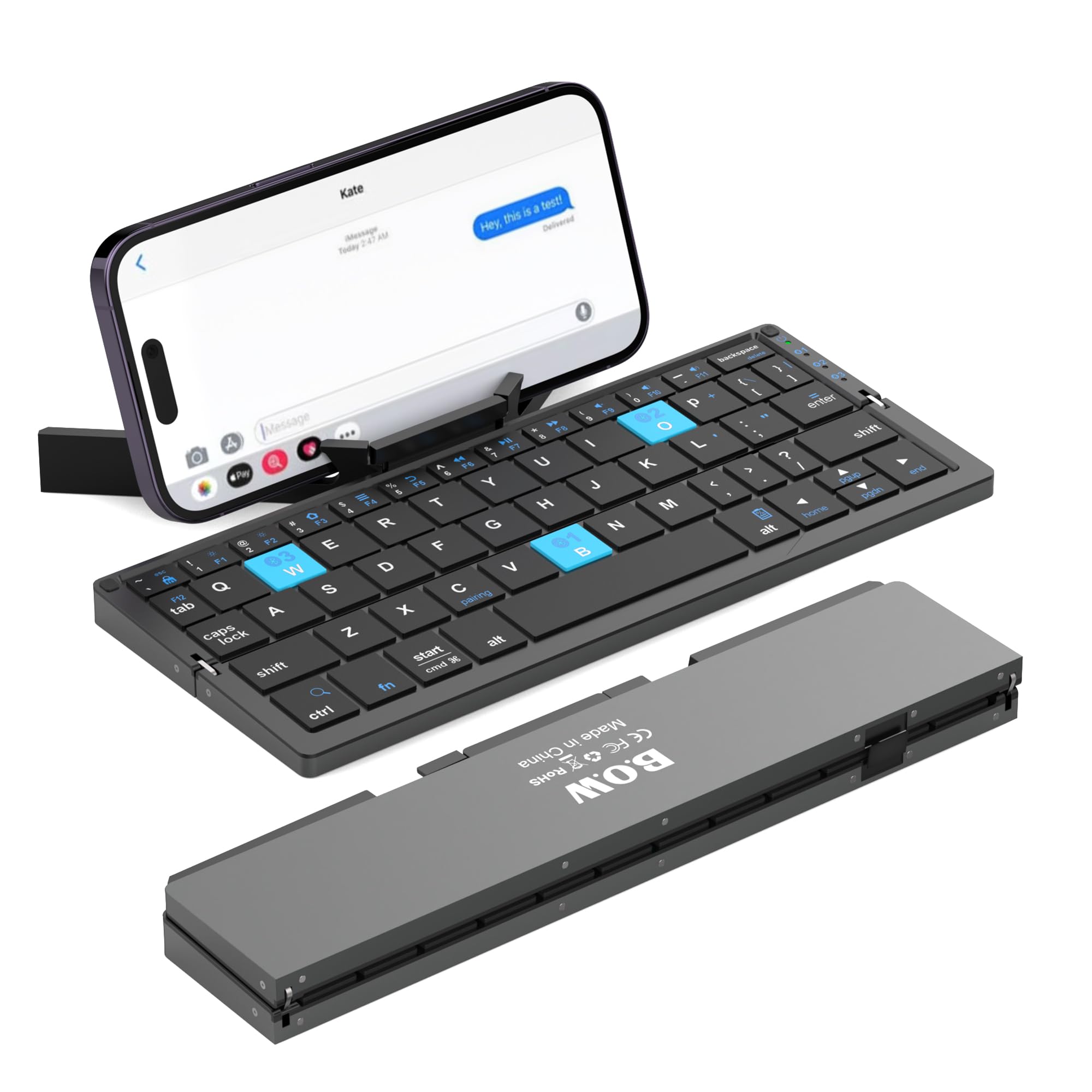 Tastiera Bluetooth Mini Portatile 7 Pollici: 59 Tasti, Ultrasottile, Ricaricabile, Per PC, Tablet, Notebook