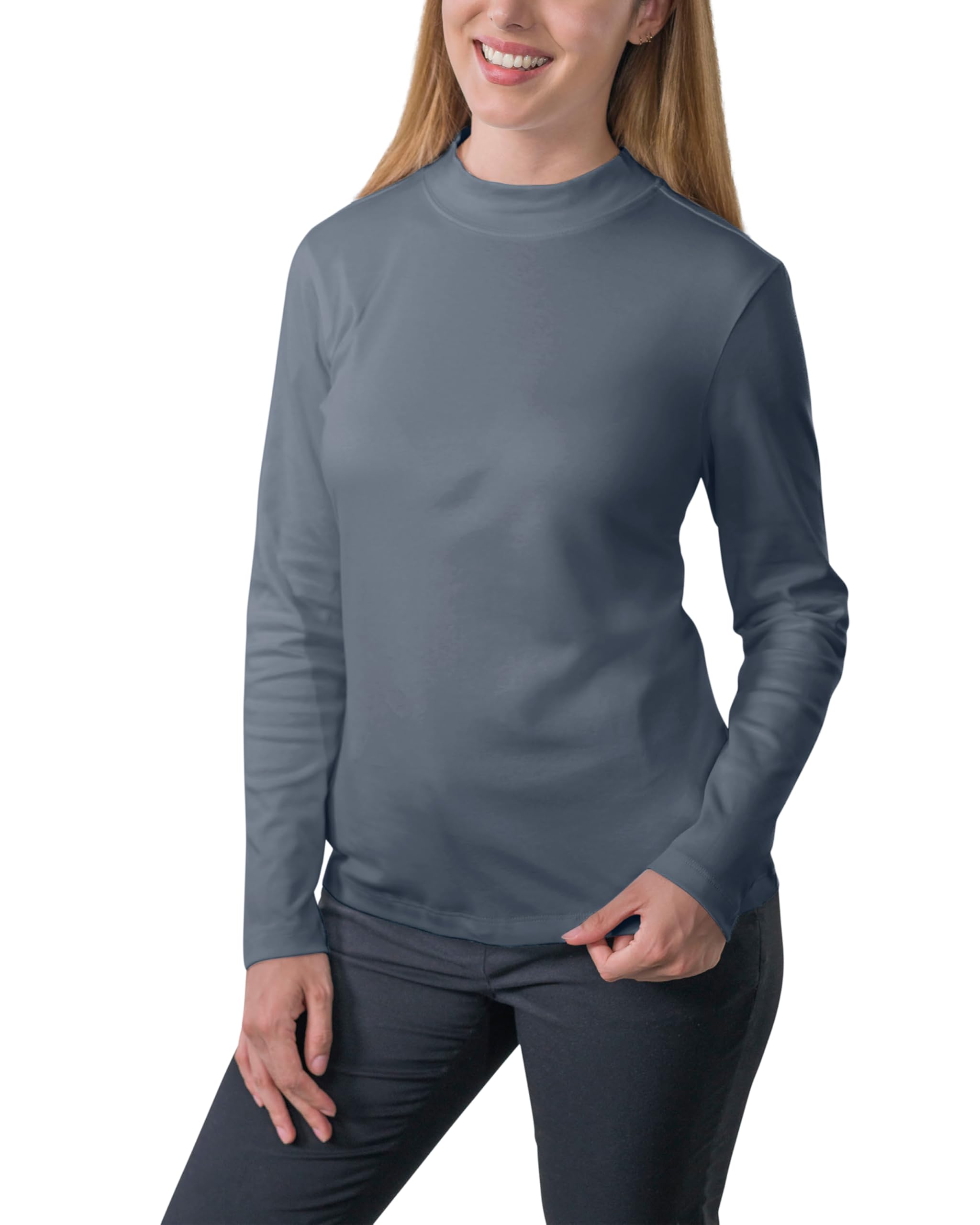 HRM Damen Women´s Premium Highneck Longsleeve Tees Women´s Premium Highneck Longsleeve Tees (1er Pack)