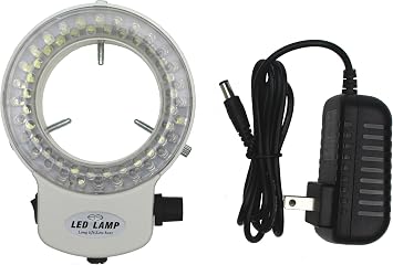 LED- 56 BK Adjustable LED Ring Light for Stereo Microscope,with Power Adapter White