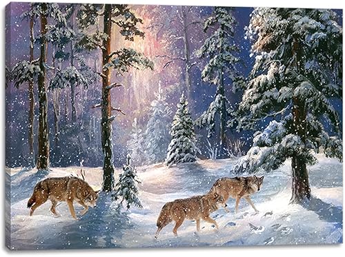 Miniatura 41 de alottagifts Cardinals Birdhouse - Lienzo decorativo iluminado para pared, 16 x 12 pulgadas con temporizador, diseño de lienzo LED para pared, obra