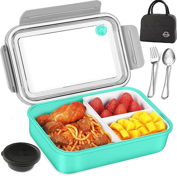 Brotdose Kinder/Erwachsene mit 3 Fächern Bento Box Büro Lunchbox