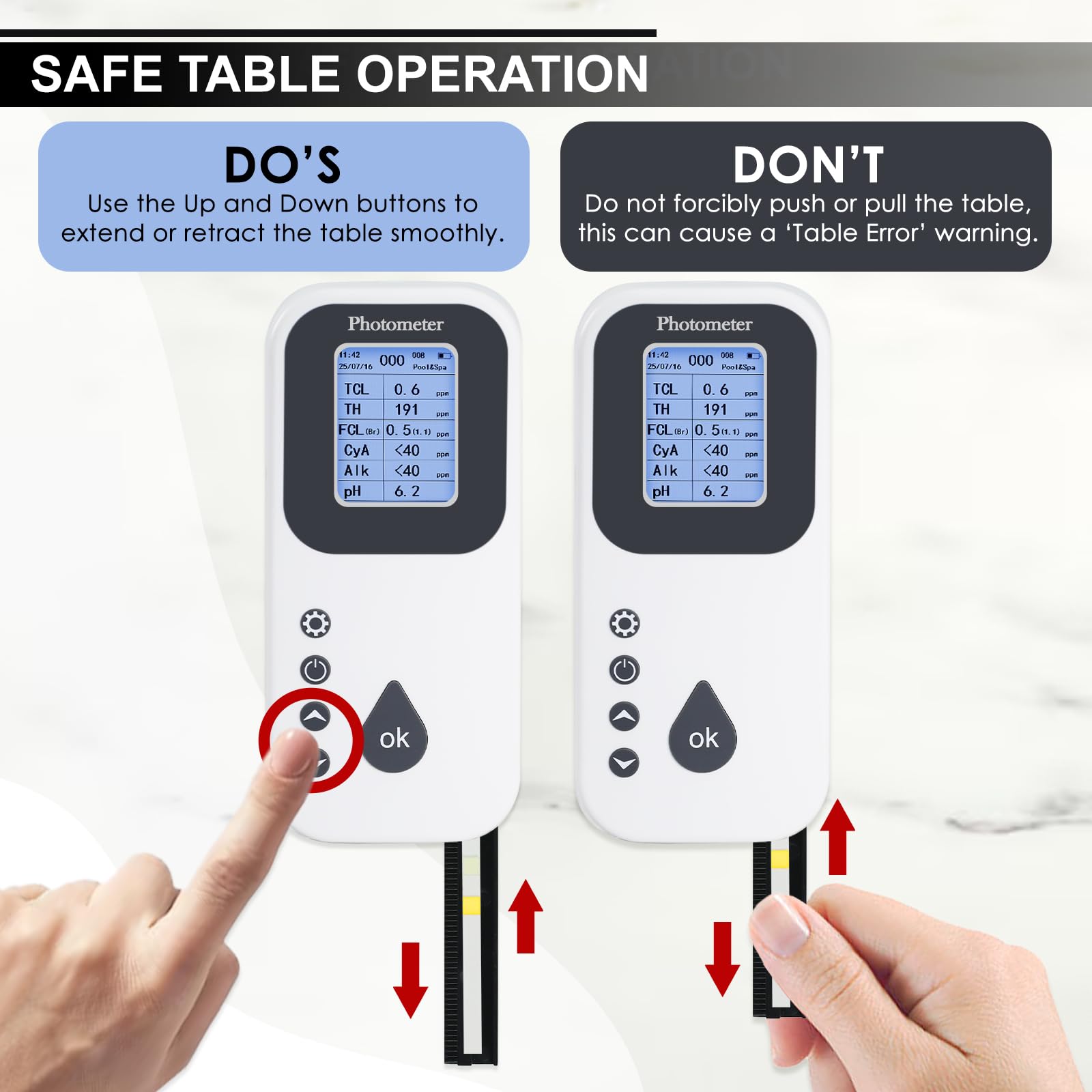 Analizzatore Acqua Digitale per Piscina e Spa Test Kit Professionale per Cloro Libero e Totale, pH, Durezza, Alcalinità, Acido Cianurico, Bromo Tecnologia Fotoelettrica Include Strisce Reattive