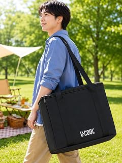 【寿司・ピザを水平に持ち運べる3WAY】U-COOL 保冷バッグ 25L リュック・肩掛け・手提げ 保冷 保温 クーラーバッグ 大容量 軽量 折りたたみ 12kg耐荷重 買い物 キャンプ 運動会 アウトドア