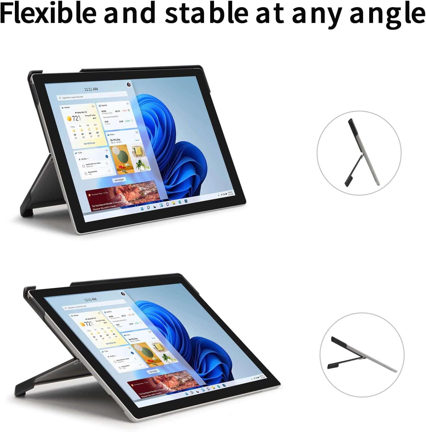 Slim Lightweight Case for Microsoft Surface Pro 7 Plus, Surface Pro 7, Surface Pro 6, Pro 5, Pro 4 Hard Protective Cover,Compatible with Type Cover Keyboard(Marble) - Image 3