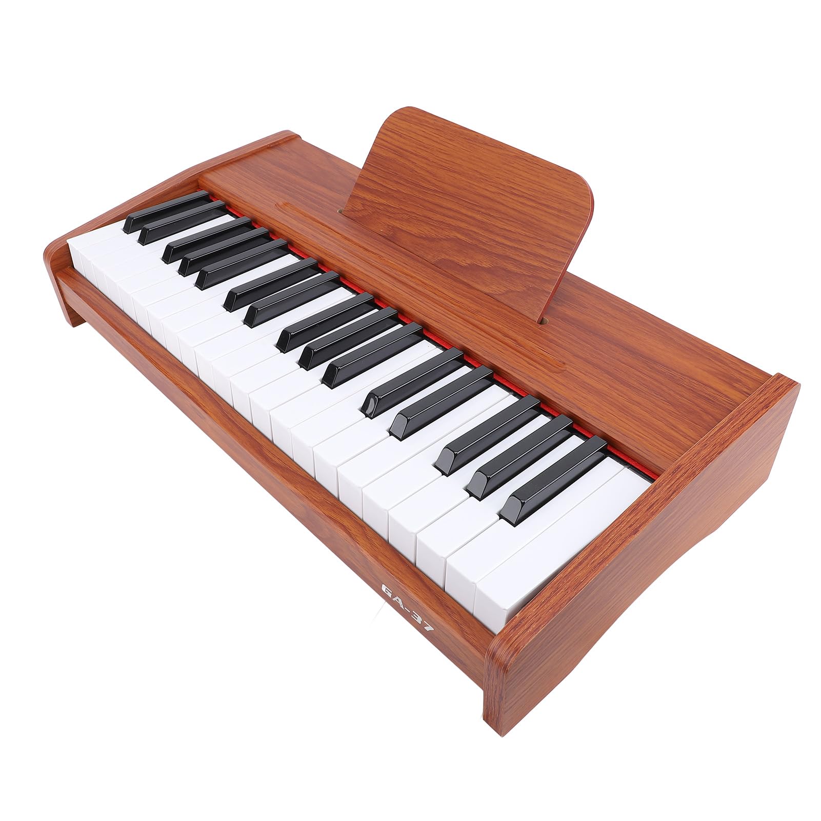 37 Keys Piano Keyboard 37 Key órgano Electrónico 3 Octavas Completas Compact Lightweight Imitation Diseño de Grano de Madera con 22 Cm Teclas Estándar para Niños Educación Musical