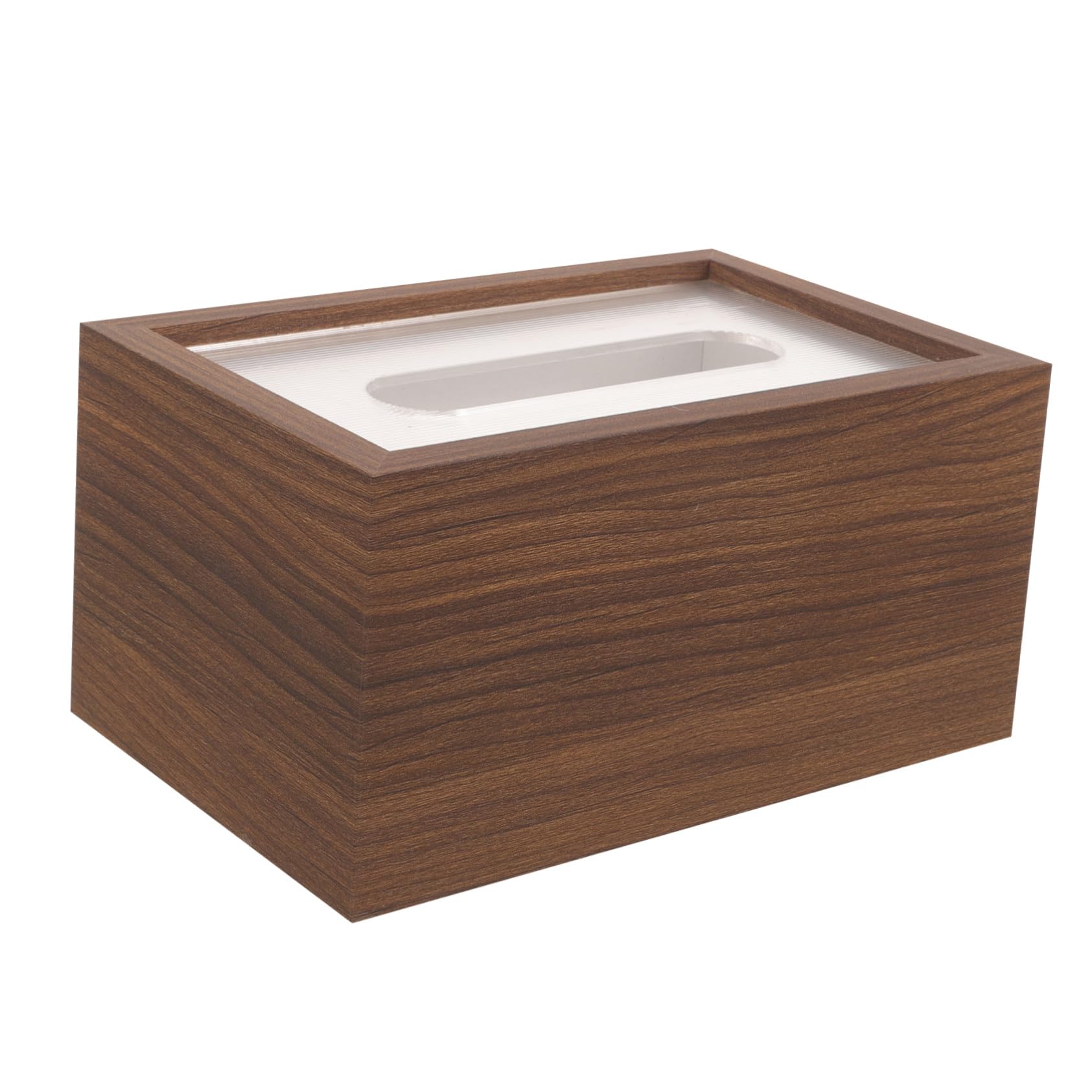 TOYANDONA Vintage Taschentuchbox Walnuss Holzdesign Großer Taschentuchspender für Wohnzimmer und Bad Kompakter Serviettenhalter mit Praktischem Stauraum