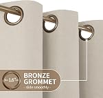 Rideaux occultants YoungsTex pour chambre - Rideaux occultants de 84 po de long, draps de fenêtre en lin texturé isolants thermiques grommet pour salon, 2 panneaux, 52x84 po