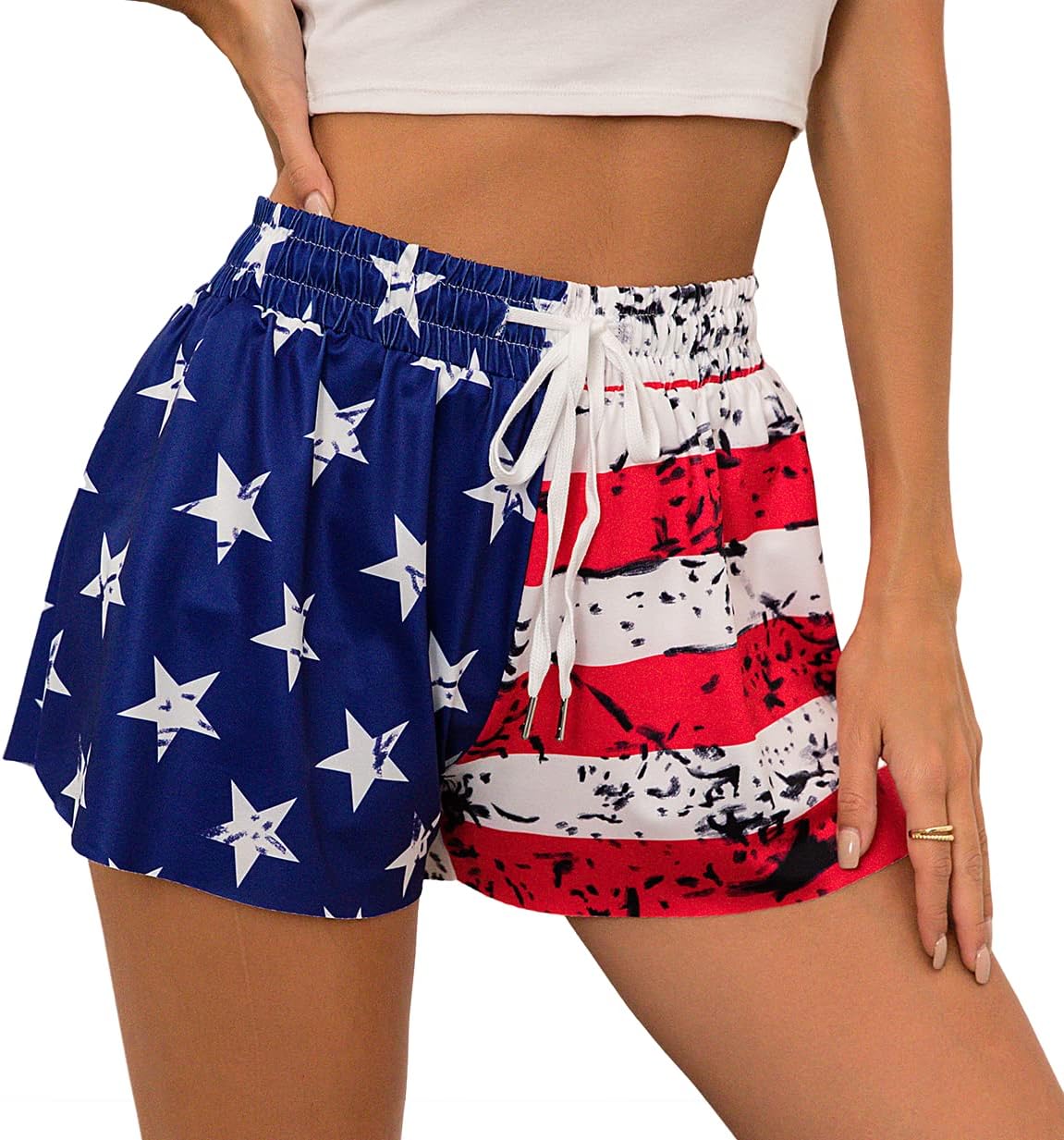 X-Image Women's Comfy Stretch Summer Beach Shorts Casual Pajama Shorts Yoga Short Pants with Elastic Drawstring & Pockets