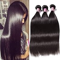 Vista 9 de Cabello 7 a malayo liso, 4 paquetes sin procesar, vírgenes, extensiones de pelo, cabello humano con longitudes mixtas, 100% cabello humano