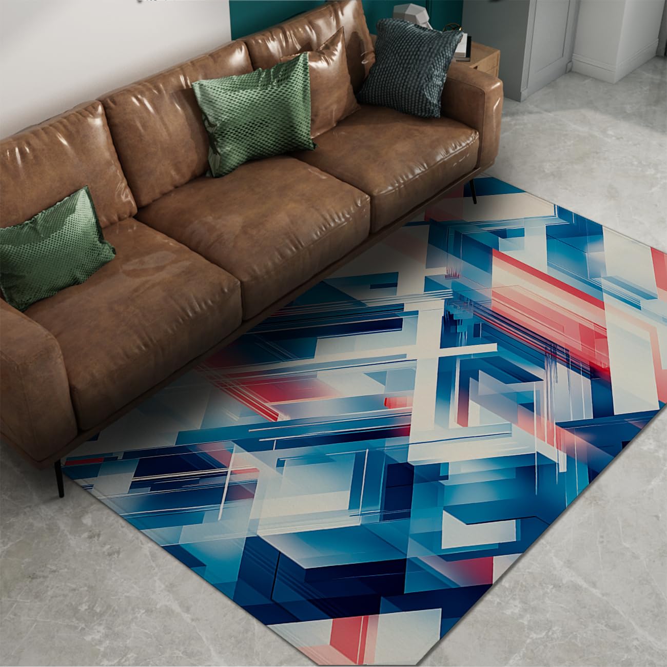Tapis de salon moderne 180x270 pour balcon et grand espace
