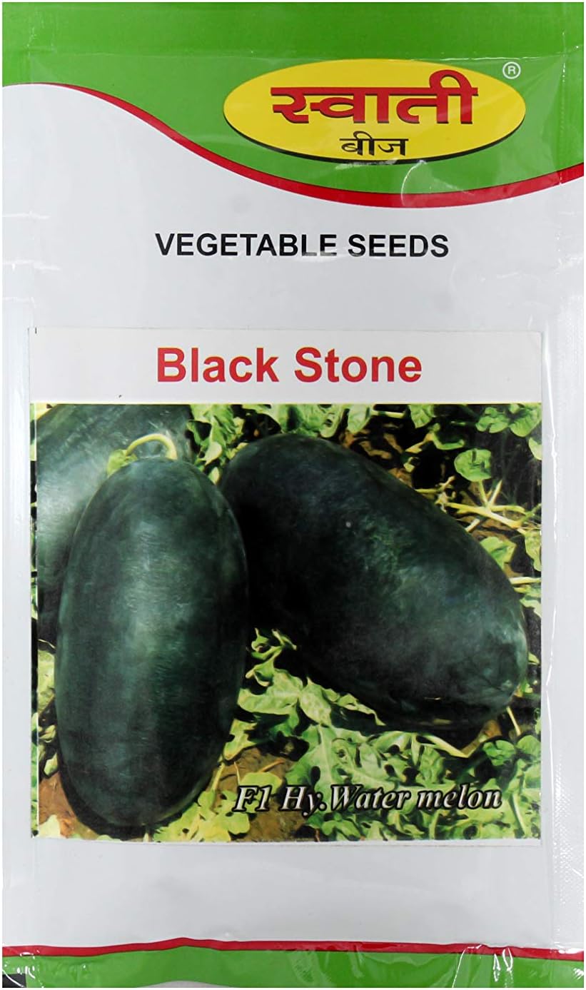 Black Stone F1 Hybrid Watermelon Seeds 50 Grams