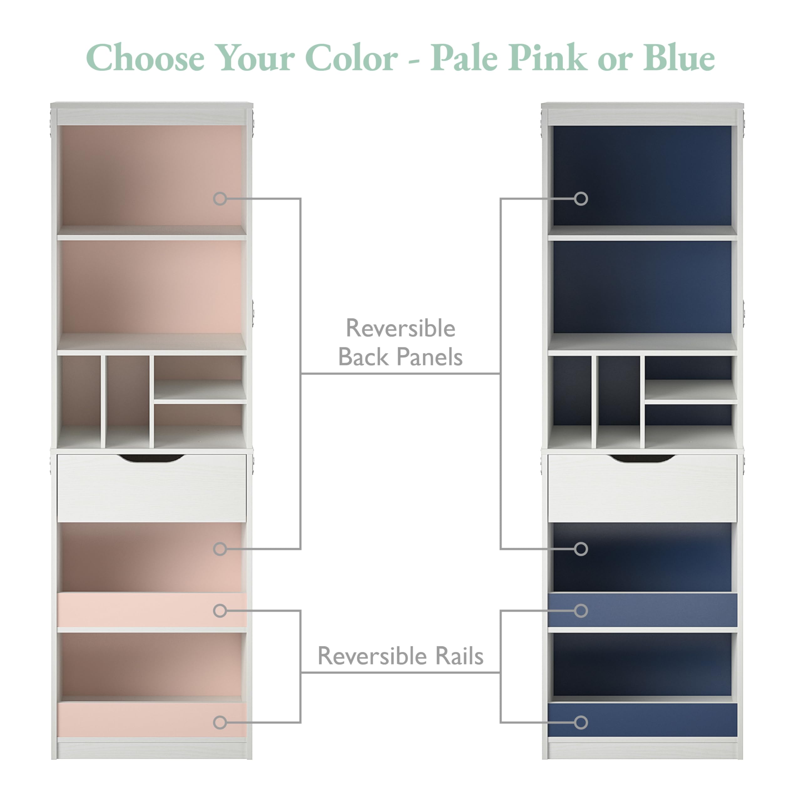 Organized Living freedomRail Rail for freedomRail Closet System, 40-inch - White