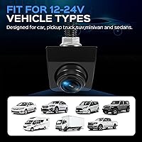 Vista 8 de Cámara de respaldo con vista frontal conmutable – 1080P metal AHD, visión trasera gran angular de 170°, visión nocturna súper clara, inversa Negro