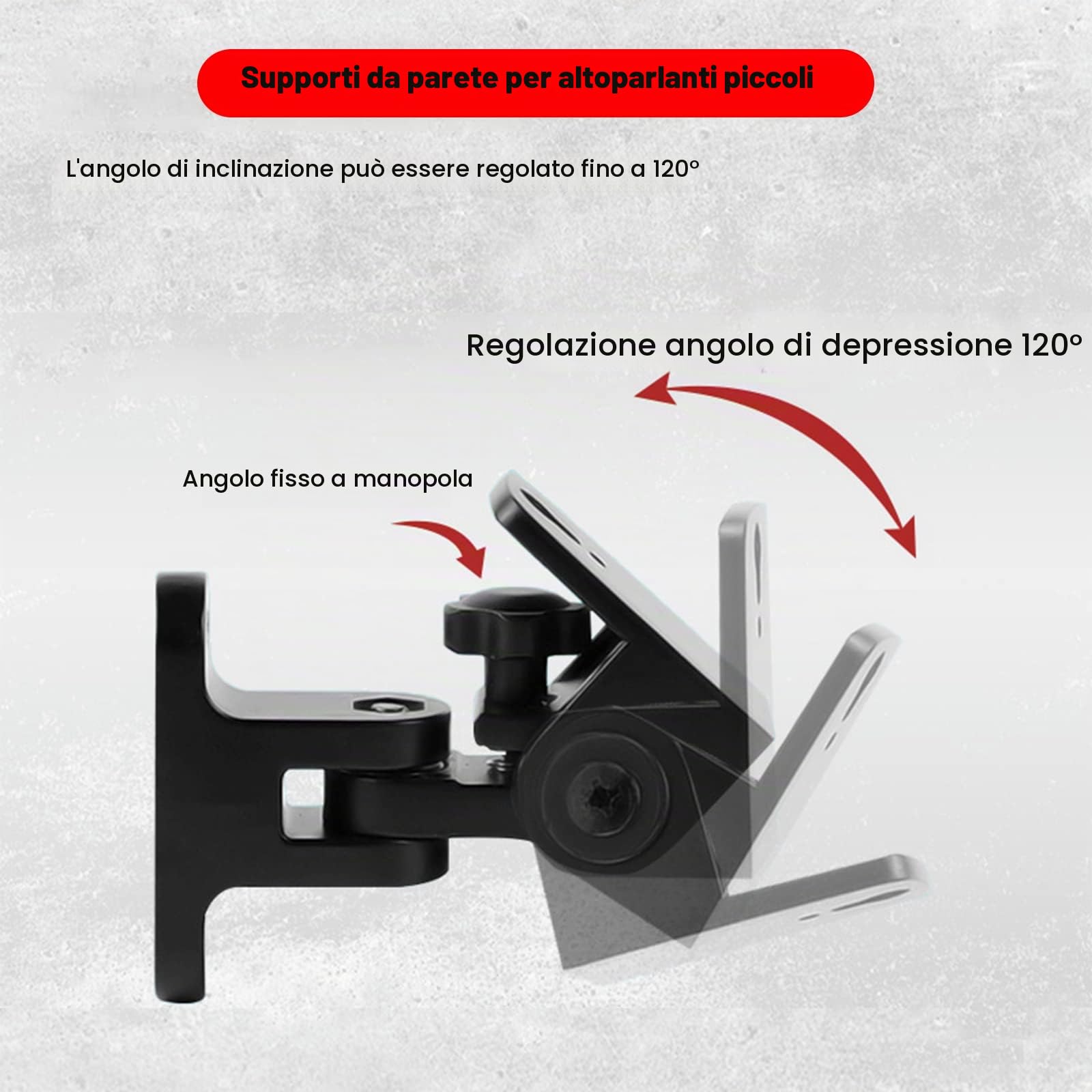 BS-218pro - Supporto da parete per altoparlante piccolo, supporto da parete per altoparlante da scaffale, può contenere fino a 30 libbre (2 pacchetti nero)