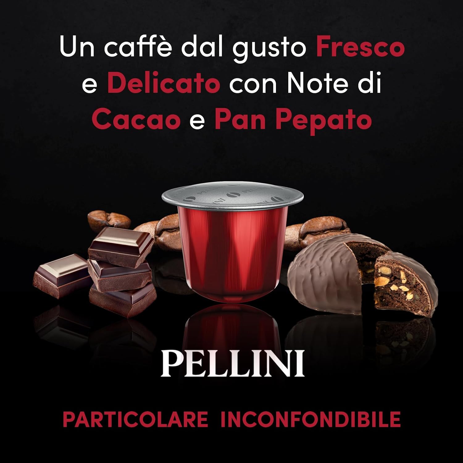 Pellini Vivace 100 Capsule in Alluminio Compatibili Nespresso, Miscela di Caffè Arabica e Robusta dal Gusto Corposo e Intenso con Note di Cacao e Pan Pepato, 10 Confezioni da 10 Capsule - Immagine 4