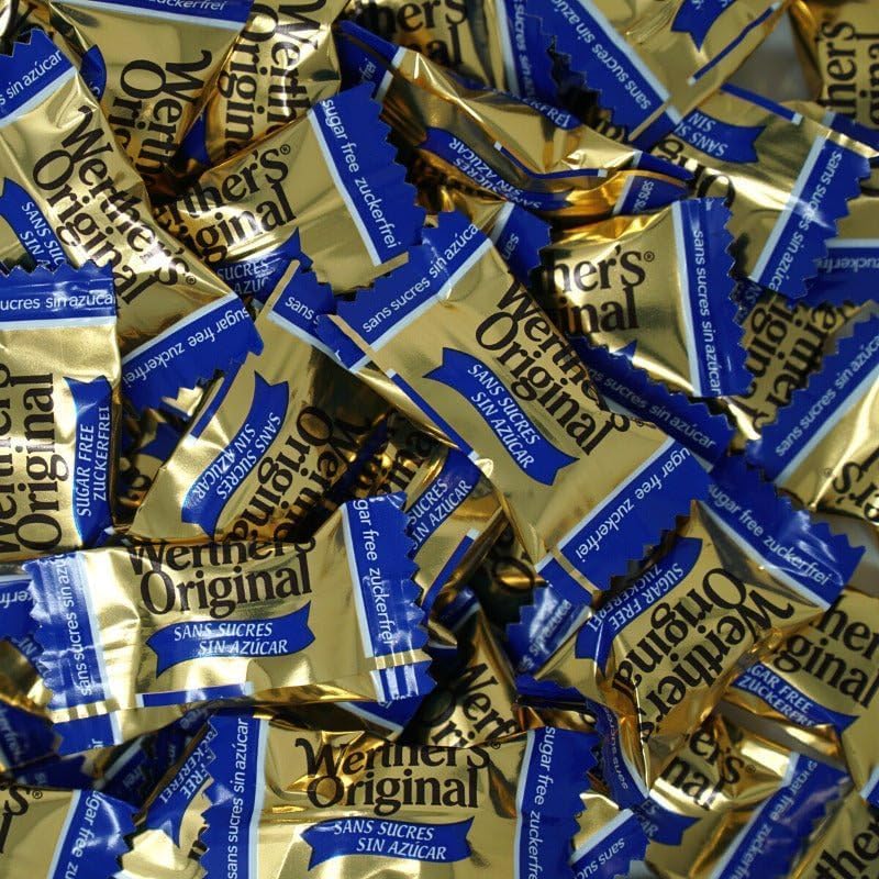 Werther's Original Sugar Free Butter Candies, 80gm, With Free Flavourito Kunafa Chocolate 20g By Decadent Foods 3