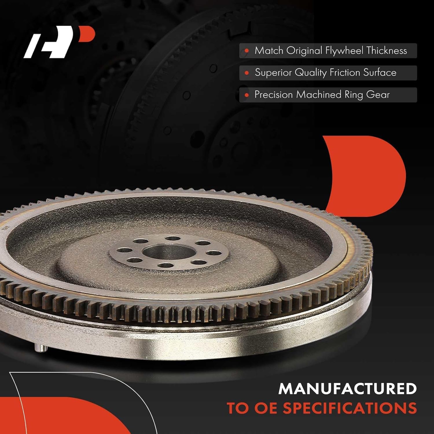 A-Premium Clutch Flywheel Compatible with Toyota Corolla 1998-2008, Matrix 2003-2008, Celica, MR2 Spyder 2000-2005 & Chevrolet Prizm 1998-2002, 1.8L, Manual Transmission, 8 Bolt Holes, 106 Teeth