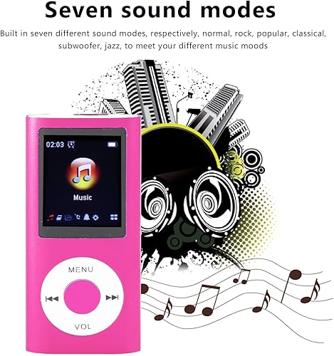 Miniatura 2 de Reproductor de MP3, reproductor de música TFT de 1.8 pulgadas, sonido de alta fidelidad, 7 modos de efectos de sonido, reproductor de música MP3