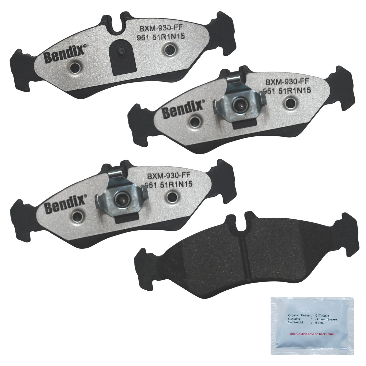 Bendix Fleet Metlok MKD951FM Semi-Metallic Rear Brake Pads for Mercedes-Benz Sprinter 2006-2004