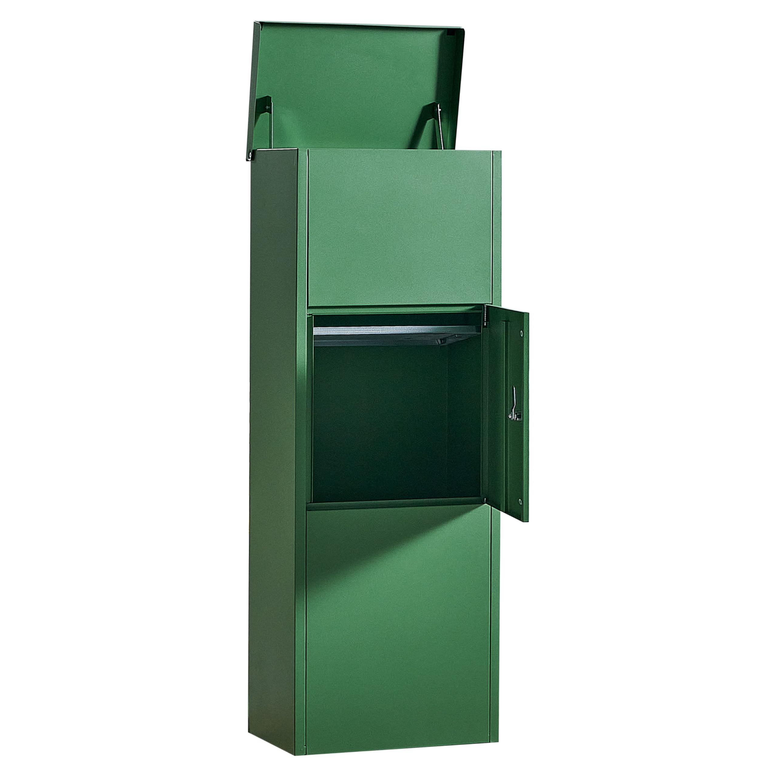 Large Parcel Box Outdoor Parcel Delivery Box Parcel Drop Box Metal Post Box for Internet Deliveries,Wall Mountable Weatherproof Sturdy Mailbox Home Porch - Atahome Ephesus (Green)