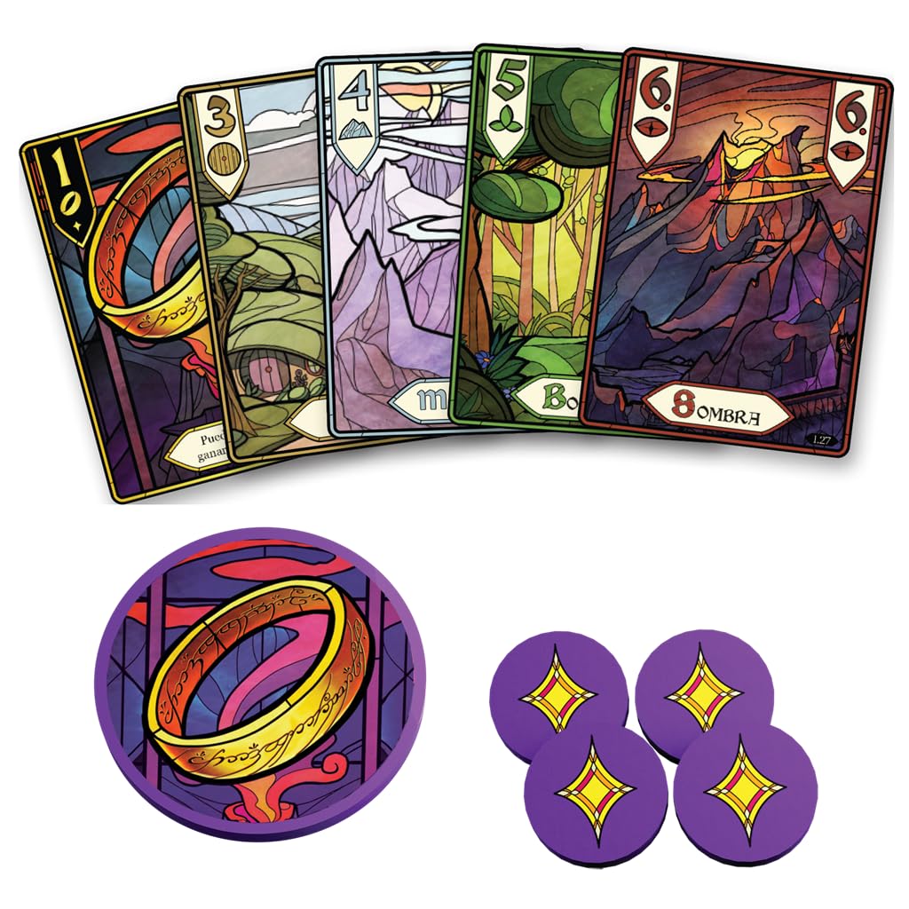 Asmodee La Comunidad del Anillo: El Juego de Bazas | Juego de Cartas Cooperativo de El Señor de los Anillos, 10+ Años, 1-4 Jugadores, 20 Minutos, Español