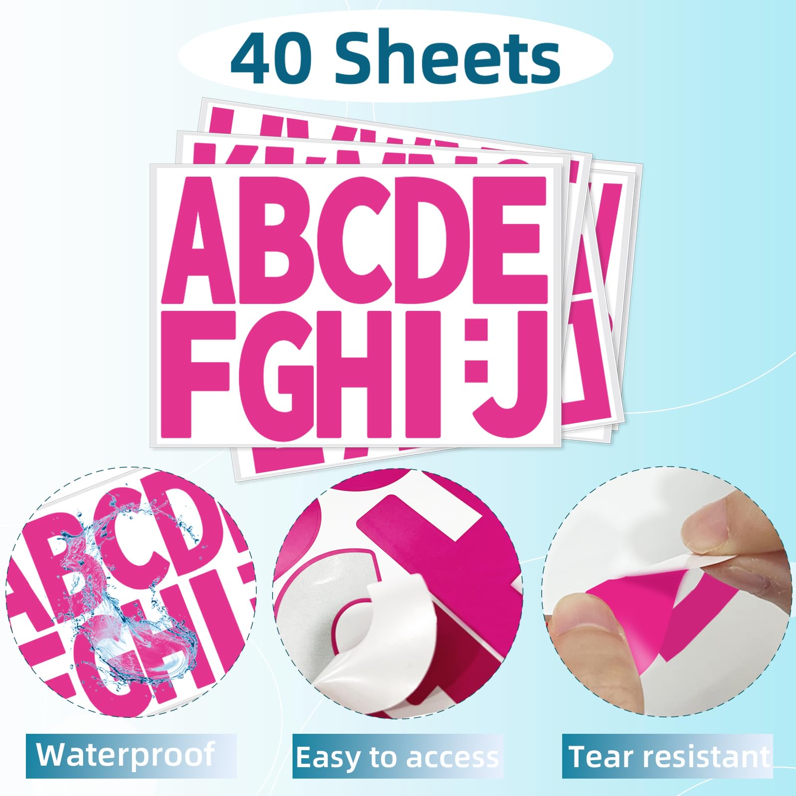 Letter Layout Sticker Snapklik.com : Letter Stickers,3 Inch 40 Sheets Dark Blue Alphabet ...