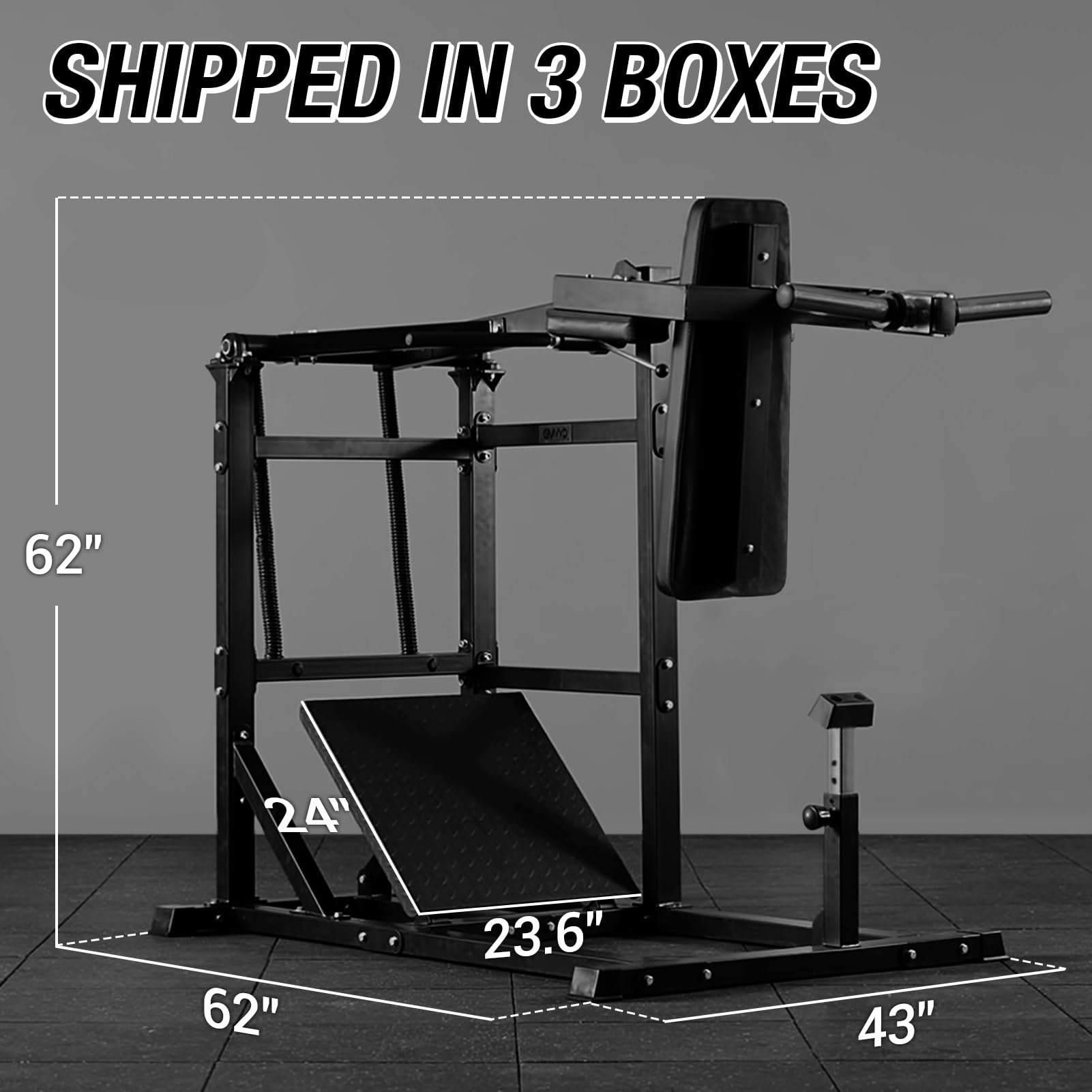 GMWD Pendulum Squat Machine, Plate Loaded Hack Squat Machine, Lower Body Strength Training, Leverage Squat Machine Home Gym