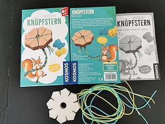 KOSMOS 712594 Knüpfstern, Bastel-Set für Kordeln, für Kinder ab 4 Jahre ...