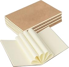 Pack of 8 Mini Notebooks B7 (12.5 x 9 cm) - Cream Paper - 30 Sheets/60 Dotted Pages (Dotted) - Notepad for Bullet Journaling, Notes and To Do Lists