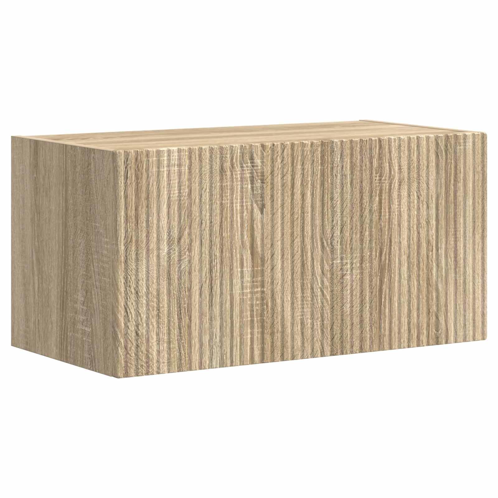 TV-Schrankset Wandmontiert 2-teilig Sonoma-Eiche Holzwerkstoff, Modernes Media-Center für Wohnzimmer, Elegantes Design mit Stauraum
