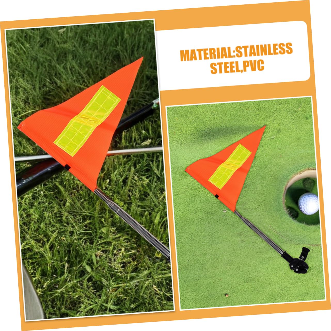 UPKOCH 2piezas Bandera De Seguridad Reflectante para Carritos De Golf Sillas De Ruedas y Bicicletas Bandera Telescópica De Seguridad