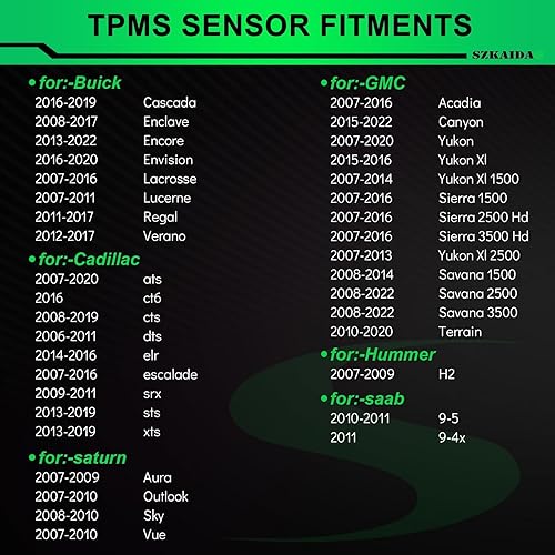 Miniatura 3 de Sensor de presión de neumáticos 315MHz Sensor TPMS Snap-in 4 piezas de repuesto para: Chevy | para:-GMC | para:-Chevy | para:-Buick | para:-Cadillac