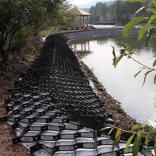 Ground Grid for Gravel, Geogrid Ground Stabilizer for Retaining Walls/Walkway/Landscaping, 2" Depth Permeable Paver System Foldable (Color : WxH, Size : 4x7 m/13x23 ft)