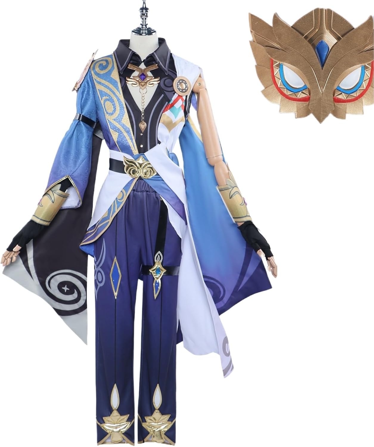 Dr. Ratio Vilitas Latio Cosplay Costume Men Blue Retro