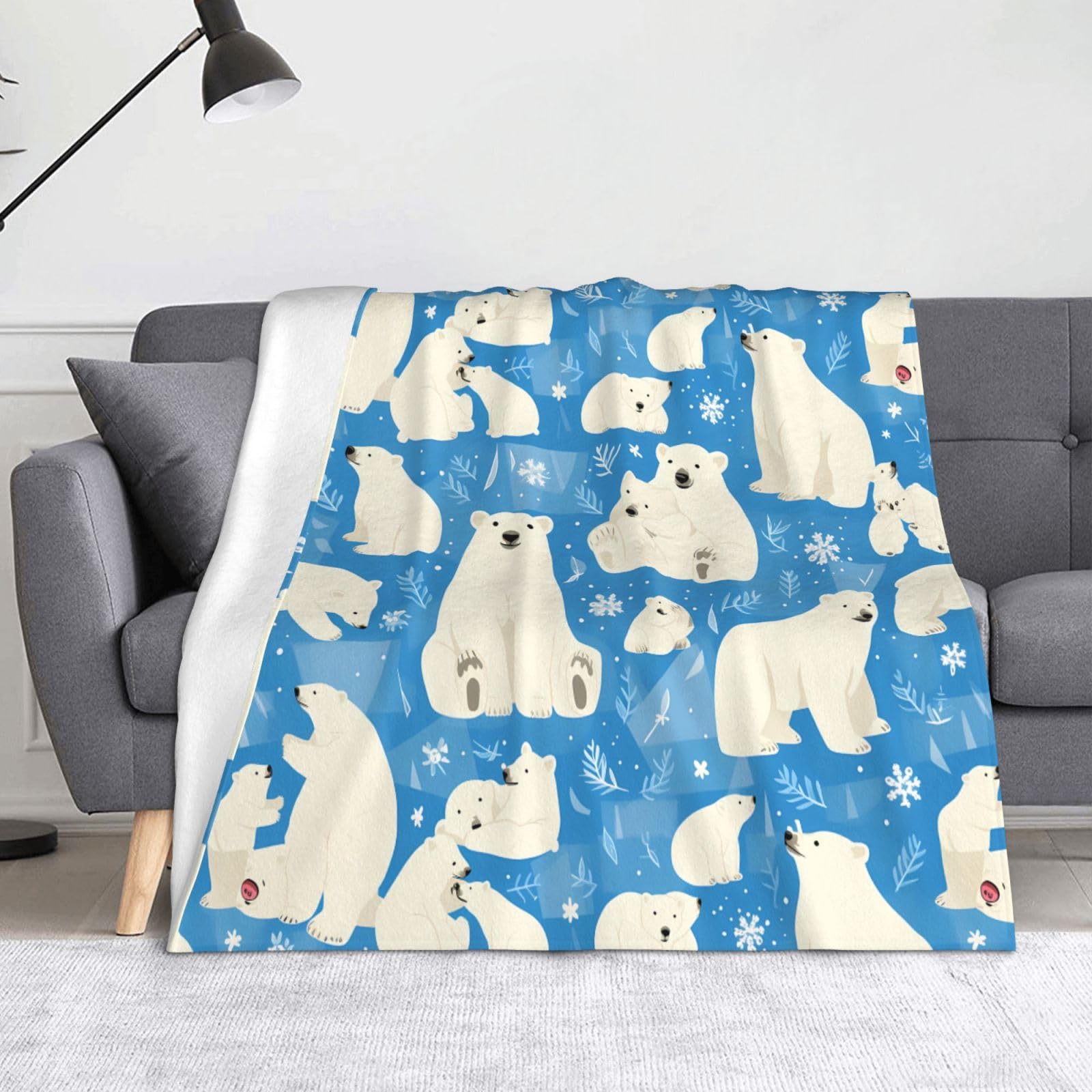 Couverture ours polaire nomade pour camping et voyage