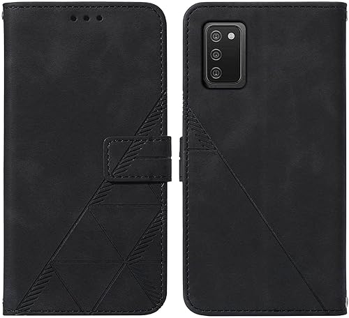 Miniatura 5 de Funda A03s, funda para Galaxy A03s, función atril, correa de muñeca, ranuras para tarjetero, funda protectora interior de TPU para Samsung A03s,