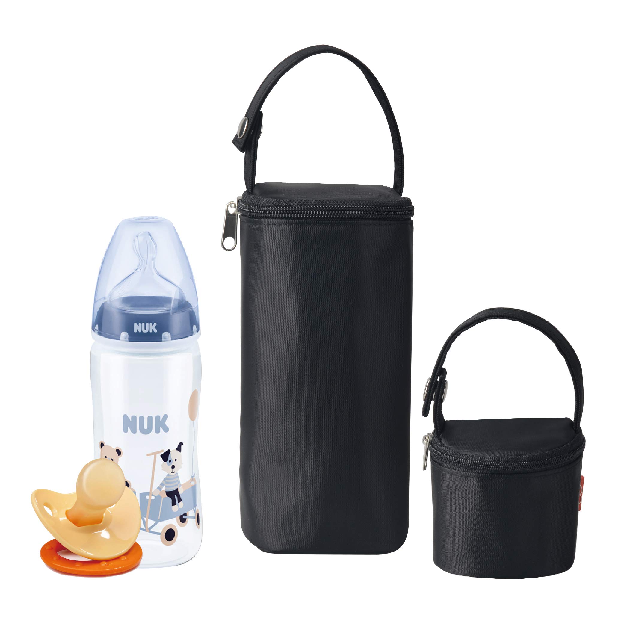 Insulated Baby Bottle Bag&Pacifier Pouch (2 Pack) - Travel Carrier, Holder,Tote,Portable Breastmilk Storage