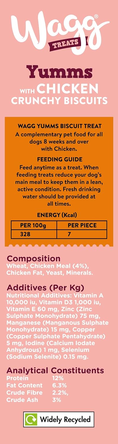 Wagg'mmms Dog Biscuits With Chicken 400 g (Pack of 5)