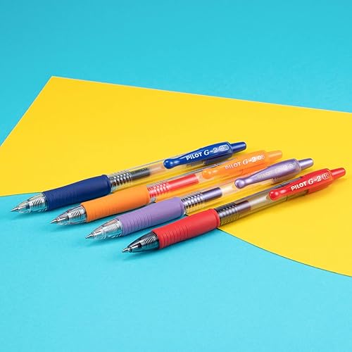 Miniatura 6 de Pilot G2 - Bolígrafos de gel premium con punta rodante, punta gruesa de 1 mm, bolígrafos rojos, paquete de 8 - Ideal para escritura escolar, para