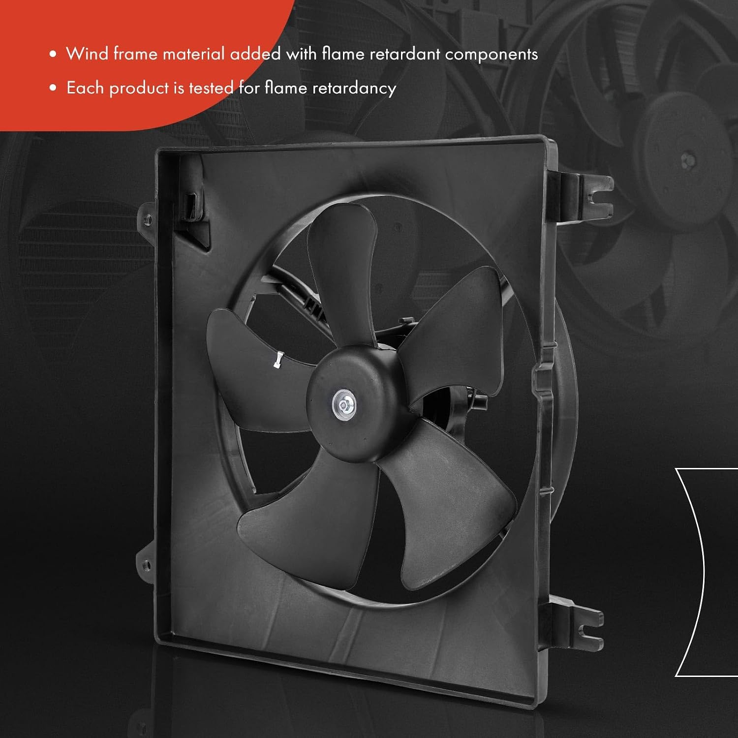 A-Premium Engine Radiator Cooling Fan Assembly Compatible with Suzuki Models - Forenza 2004-2008, Reno 2005-2008, 2.0L - Replace# 1710085Z21