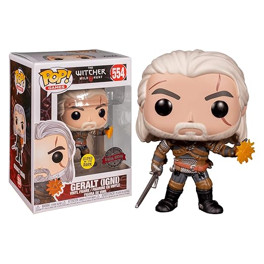 Sale Funko Pop! Games: The Witcher 3: Wild Hunt - Geralt Glow In The Dark Gamestop Exclusive Vinyl Figurine