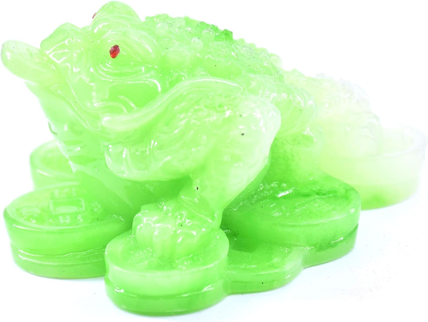 Feng Shui Mini Money Frog Coin Toad/Chan Chu Chiness Prosperity Home Decoration Gift (Green)