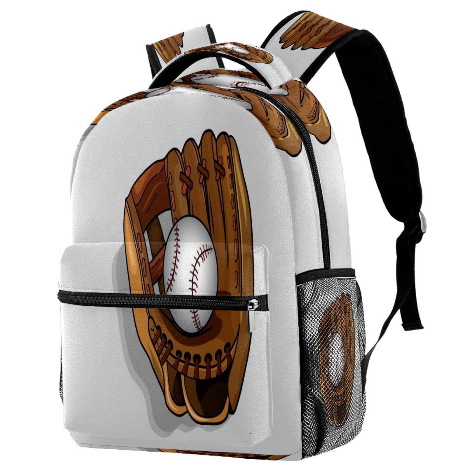 Sac à dos d'école imprimé baseball gants de softball multicolore - 7