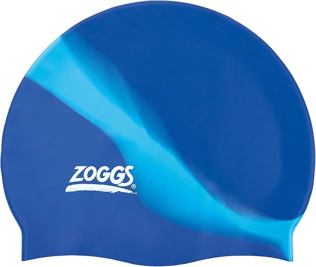 Zoggs Adult Swimming Caps, Comfortable Adult Swimming hat, Non-Slip lining Adult Swimming Hat, Shaped Swimming Cap, Chlorine Beating Zoggs Swim Cap (One Size)