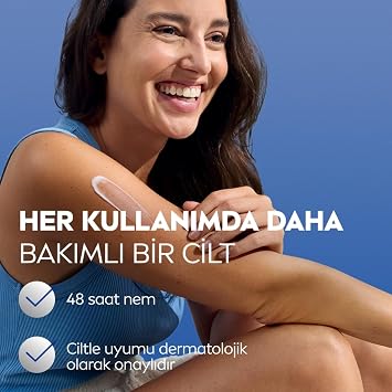 NIVEA Nemlendirici El ve Vücut Bakım Kremi Pürüzsüzleştirici 400 ml, Kuru Ciltler,48 Saat Yoğun Nemlendirme,Shea Yağı (2 paketi)