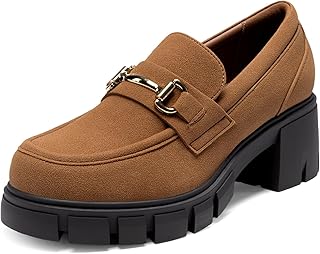 Loafers for Women Platform Chunky Loafers Slip On Casual Shoes